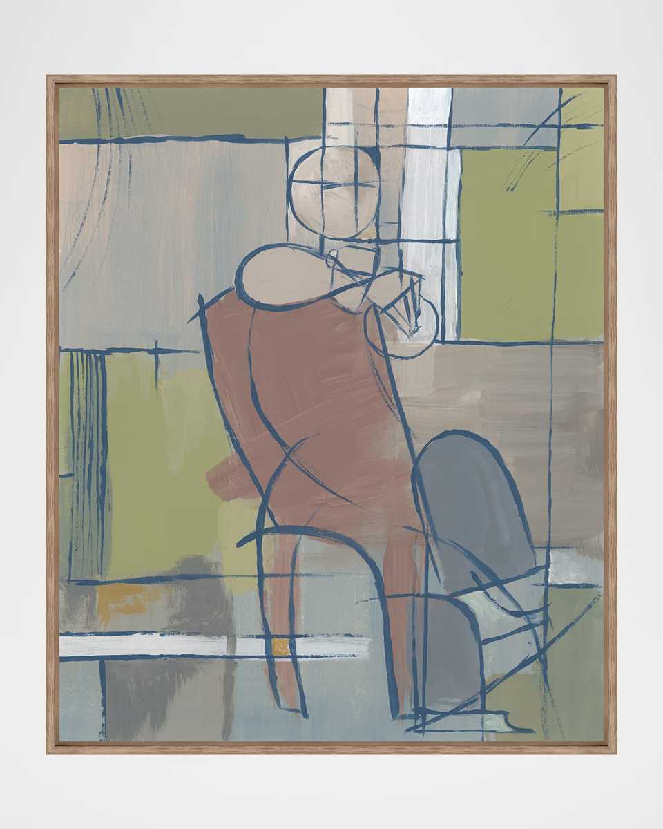"Solitary Figure" Framed Giclee by Sam Nash, 37.25" x 44.25"